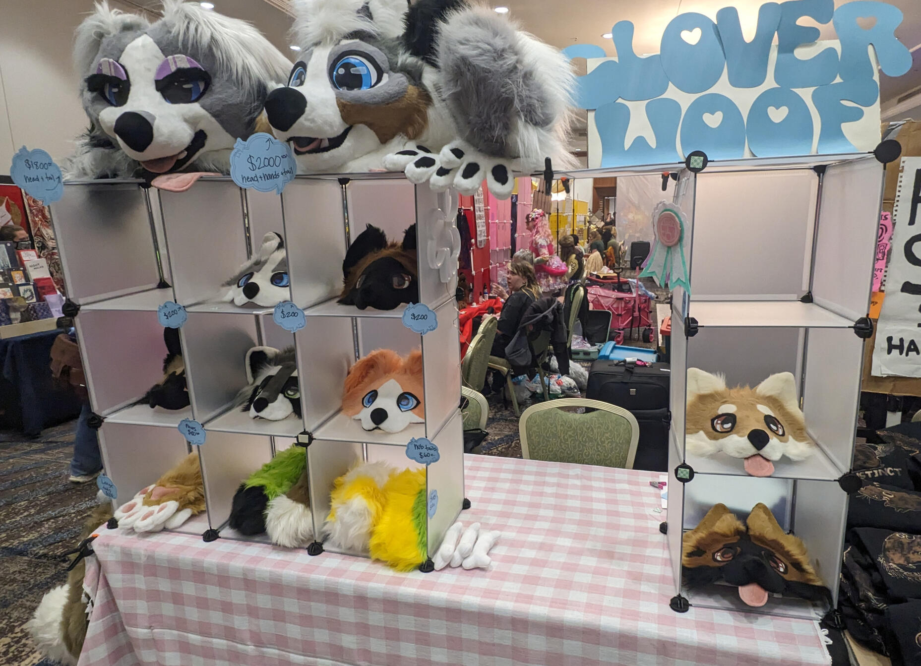 two masks sold before i could get set-up pictures - excuse the holes!